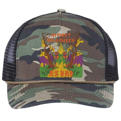 My First Halloween As Dad Retro Rope Trucker Hat Cap