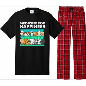 Medicine For Happiness Puppy Lover Dog Owner Cute Dogs Pajama Set