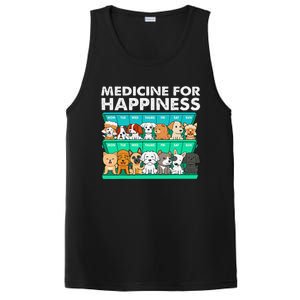 Medicine For Happiness Puppy Lover Dog Owner Cute Dogs PosiCharge Competitor Tank