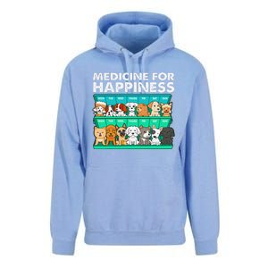 Medicine For Happiness Puppy Lover Dog Owner Cute Dogs Unisex Surf Hoodie