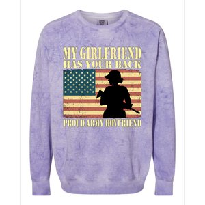 My Friend Has Your Back Proud Army Friend Lover Funny Gift Colorblast Crewneck Sweatshirt