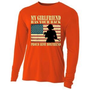 My Friend Has Your Back Proud Army Friend Lover Funny Gift Cooling Performance Long Sleeve Crew