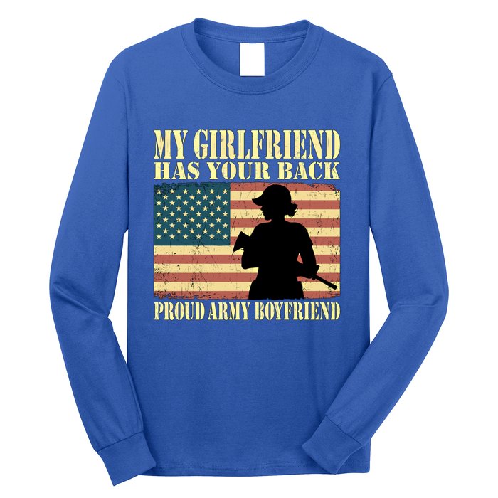 My Friend Has Your Back Proud Army Friend Lover Funny Gift Long Sleeve Shirt