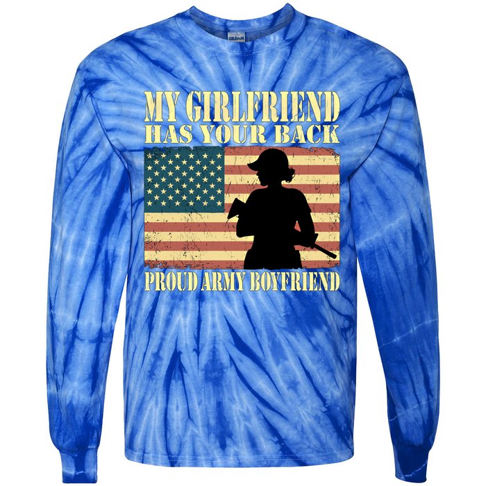 My Friend Has Your Back Proud Army Friend Lover Funny Gift Tie-Dye Long Sleeve Shirt