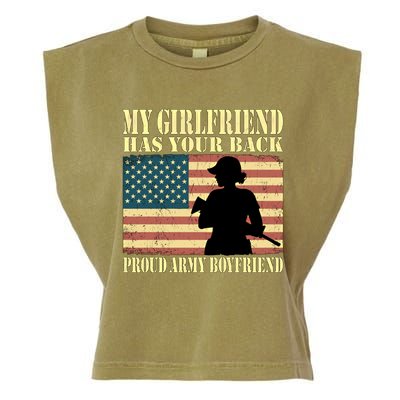 My Friend Has Your Back Proud Army Friend Lover Funny Gift Garment-Dyed Women's Muscle Tee