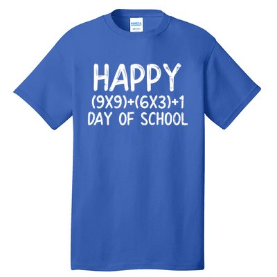 Math Formula Happy 100 Days Of School 100th Day Teacher Gift Tall T-Shirt