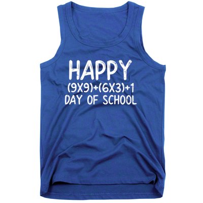 Math Formula Happy 100 Days Of School 100th Day Teacher Gift Tank Top