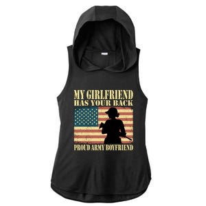 My Friend Has Your Back Proud Army Friend Lover Funny Gift Funny Gift Ladies PosiCharge Tri-Blend Wicking Draft Hoodie Tank