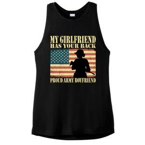 My Friend Has Your Back Proud Army Friend Lover Funny Gift Funny Gift Ladies PosiCharge Tri-Blend Wicking Tank