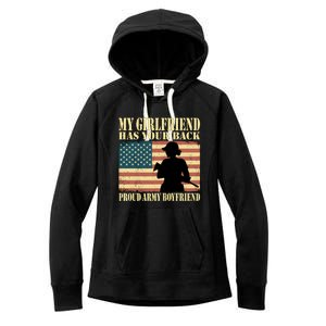 My Friend Has Your Back Proud Army Friend Lover Funny Gift Funny Gift Women's Fleece Hoodie