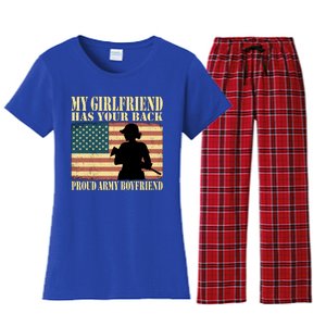 My Friend Has Your Back Proud Army Friend Lover Funny Gift Funny Gift Women's Flannel Pajama Set