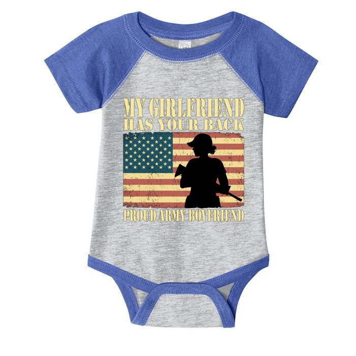 My Friend Has Your Back Proud Army Friend Lover Funny Gift Funny Gift Infant Baby Jersey Bodysuit