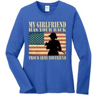 My Friend Has Your Back Proud Army Friend Lover Funny Gift Funny Gift Ladies Long Sleeve Shirt