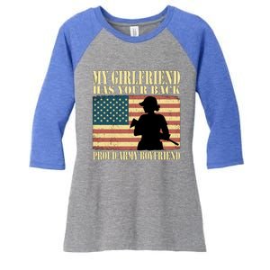 My Friend Has Your Back Proud Army Friend Lover Funny Gift Funny Gift Women's Tri-Blend 3/4-Sleeve Raglan Shirt