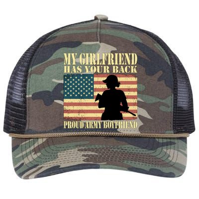 My Friend Has Your Back Proud Army Friend Lover Funny Gift Funny Gift Retro Rope Trucker Hat Cap