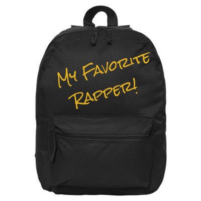 My Favorite Hip Hop 90s Rapper Funny ICE 16 in Basic Backpack