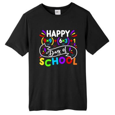 Math Formula Happy 100 Days Of School Math Teacher 100th Day Gift Tall Fusion ChromaSoft Performance T-Shirt