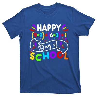 Math Formula Happy 100 Days Of School Math Teacher 100th Day Gift T-Shirt