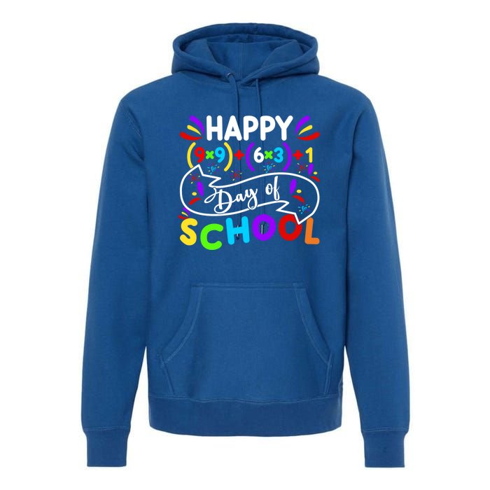 Math Formula Happy 100 Days Of School Math Teacher 100th Day Gift Premium Hoodie