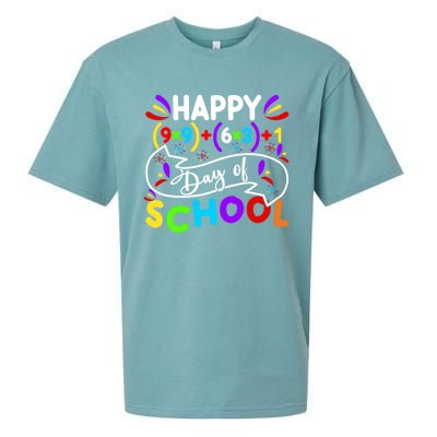 Math Formula Happy 100 Days Of School Math Teacher 100th Day Gift Sueded Cloud Jersey T-Shirt