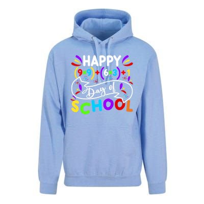 Math Formula Happy 100 Days Of School Math Teacher 100th Day Gift Unisex Surf Hoodie