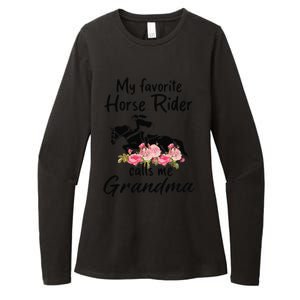 My Favorite Horse Rider Calls Me Grandma Funny Mother's Day Womens CVC Long Sleeve Shirt