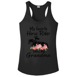 My Favorite Horse Rider Calls Me Grandma Funny Mother's Day Ladies PosiCharge Competitor Racerback Tank