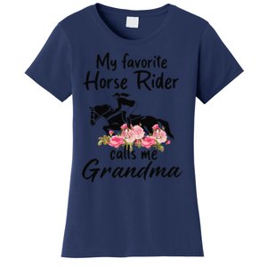 My Favorite Horse Rider Calls Me Grandma Funny Mother's Day Women's T-Shirt