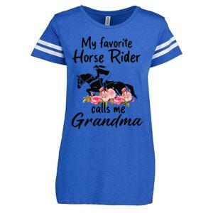 My Favorite Horse Rider Calls Me Grandma Funny Mother's Day Enza Ladies Jersey Football T-Shirt