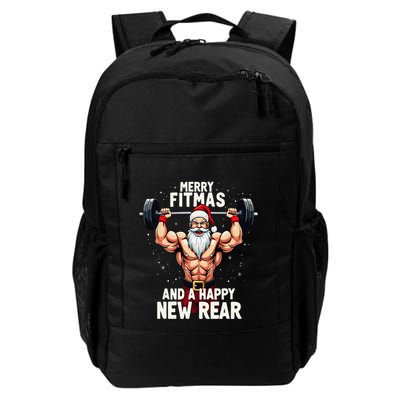 Merry Fitmas Happy New Rear Santa Deadlift Bodybuilder Xmas Backpack