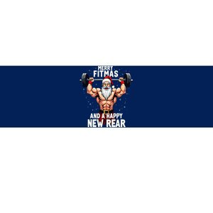 Merry Fitmas Happy New Rear Santa Deadlift Bodybuilder Xmas Bumper Sticker