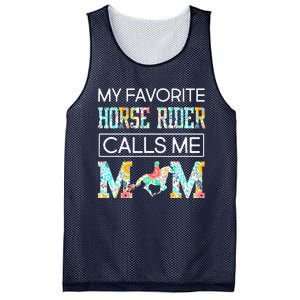 My Favorite Horse Rider Calls Me Mom Funny Mother's Day Mesh Reversible Basketball Jersey Tank