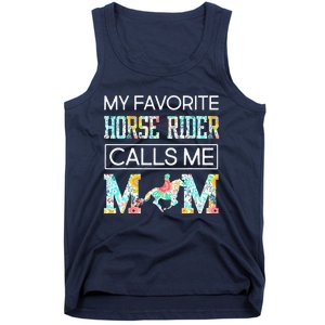 My Favorite Horse Rider Calls Me Mom Funny Mother's Day Tank Top