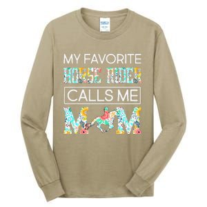 My Favorite Horse Rider Calls Me Mom Funny Mother's Day Tall Long Sleeve T-Shirt