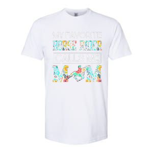 My Favorite Horse Rider Calls Me Mom Funny Mother's Day Softstyle CVC T-Shirt