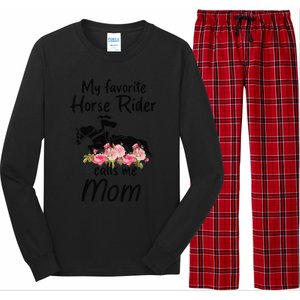 My Favorite Horse Rider Calls Me Mom Funny Mother's Day Long Sleeve Pajama Set