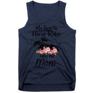 My Favorite Horse Rider Calls Me Mom Funny Mother's Day Tank Top