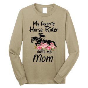 My Favorite Horse Rider Calls Me Mom Funny Mother's Day Long Sleeve Shirt