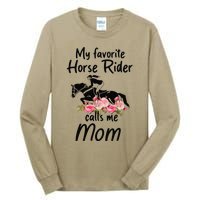 My Favorite Horse Rider Calls Me Mom Funny Mother's Day Tall Long Sleeve T-Shirt