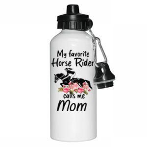 My Favorite Horse Rider Calls Me Mom Funny Mother's Day Aluminum Water Bottle