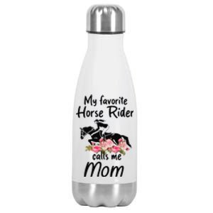 My Favorite Horse Rider Calls Me Mom Funny Mother's Day Stainless Steel Insulated Water Bottle