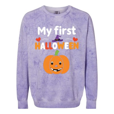 My First Halloween Cute And Festive Colorblast Crewneck Sweatshirt