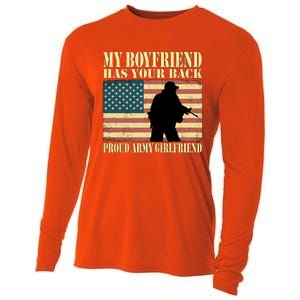 My Friend Has Your Back Military Proud Army Friend Meaningful Gift Cooling Performance Long Sleeve Crew