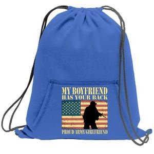 My Friend Has Your Back Military Proud Army Friend Meaningful Gift Sweatshirt Cinch Pack Bag