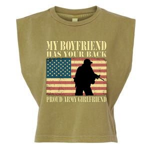 My Friend Has Your Back Military Proud Army Friend Meaningful Gift Garment-Dyed Women's Muscle Tee