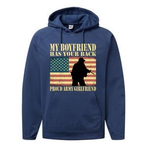 My Friend Has Your Back Military Proud Army Friend Meaningful Gift Performance Fleece Hoodie