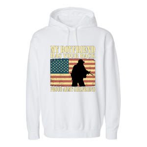 My Friend Has Your Back Military Proud Army Friend Meaningful Gift Garment-Dyed Fleece Hoodie