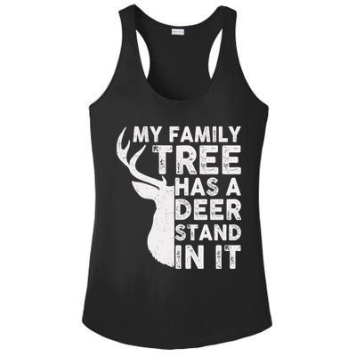 My Family Has A Deer Stand In It Ladies PosiCharge Competitor Racerback Tank