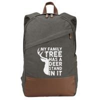 My Family Has A Deer Stand In It Cotton Canvas Backpack