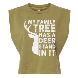 My Family Has A Deer Stand In It Garment-Dyed Women's Muscle Tee